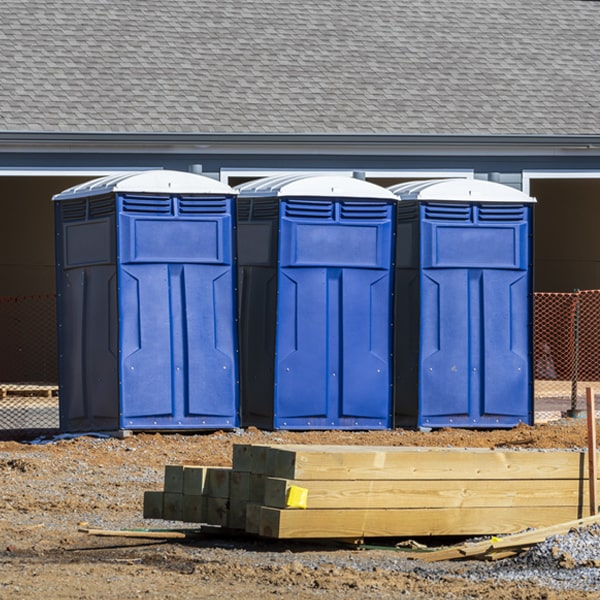 what is the expected delivery and pickup timeframe for the portable toilets in Caledonia MS